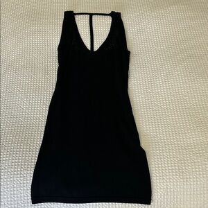 A/X Armani Exchange Elegant Black Backless Dress